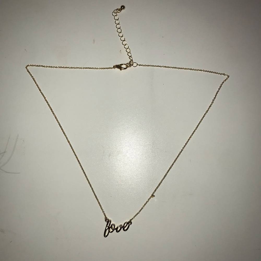 love gold necklace